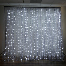 20ftx10ft | Silver Sheer Organza & Cool LED Lights Photography Backdrop#whtbkgd