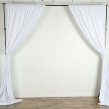 2 Pack | White Fire Retardant Polyester Curtain Panel Backdrops With Rod Pockets - 5ftx10ft