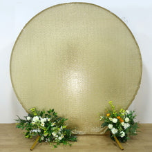 Champagne Sparkle Sequin Round Wedding Arch Cover, Shiny Shimmer Backdrop Stand Cover