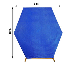8ftx7ft Royal Blue 2-Sided Spandex Fit Hexagon Wedding Backdrop Cover