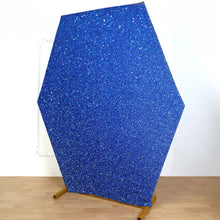 8ftx7ft Royal Blue 2-Sided Spandex Fit Hexagon Wedding Backdrop Cover