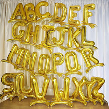 27inch Gold Self Standing Helium/Air Mylar Foil Letter & Number Balloons