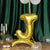 27inch Gold Self Standing Helium/Air Mylar Foil Letter & Number Balloons