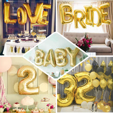 40inches Shiny Metallic Gold Mylar Foil Helium/Air Number & Letter Balloons