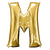 40inches Shiny Metallic Gold Mylar Foil Helium/Air Number & Letter Balloons#whtbkgd