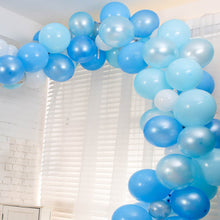 100 Pack | Blue, Silver & White DIY Balloon Garland Arch Party Kit