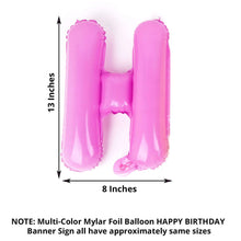 13Inch Ready-To-Use Colorful "Happy Birthday" Mylar Foil Balloon Banner