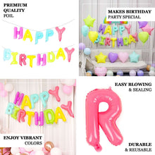 13Inch Ready-To-Use Colorful "Happy Birthday" Mylar Foil Balloon Banner