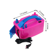 600W Hot Pink Dual Nozzle Electric Balloon Pump Balloon Air Inflator