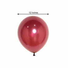 25 Pack | 12inch Shiny Pearl Burgundy Latex Helium or Air Balloons