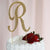 4.5inches Gold Rhinestone Monogram Letter Cake Topper, Letters A - Z