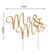 8inch Gold Rhinestone Monogram Mr & Mrs Cake Topper Wedding Banner