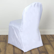 White Polyester Banquet Chair Covers, Reusable or 1x Use Stain Resistant Chair Covers