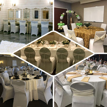 White Madrid Spandex Banquet Chair Covers, Premium Fitted Chair Covers