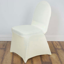 Ivory Madrid Spandex Banquet Chair Covers, Premium Fitted Chair Covers