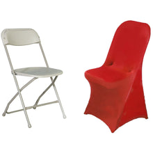 Red Premium Spandex Stretch Folding Chair Cover, Fitted Folding Chair Cover