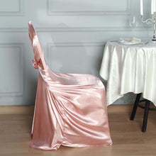 Dusty Rose Satin Universal Chair Cover