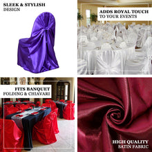 Gold Universal Satin Chair Covers, Folding, Dining, Banquet & Standard Size Chair Covers