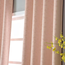 Blush Embossed Thermal Blackout Curtain Panels, 52inch x 64inch With Chrome Grommet Window Treatment