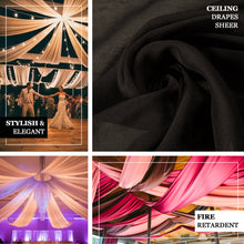 30ftx10ft Blush/Rose Gold Sheer Ceiling Drape Curtain Panels Fire Retardant Fabric