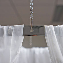 30ftx10ft White Sheer Ceiling Drape Curtain Panels Fire Retardant Fabric