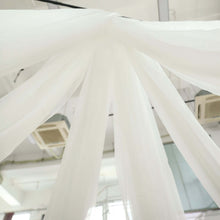 40ftx10ft Ivory Sheer Ceiling Drape Curtain Panels Fire Retardant Fabric