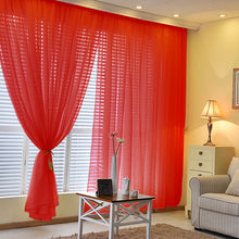 Red Fire Retardant Sheer Organza Premium Curtain Panel Backdrops With Rod Pockets - 5ftx10ft