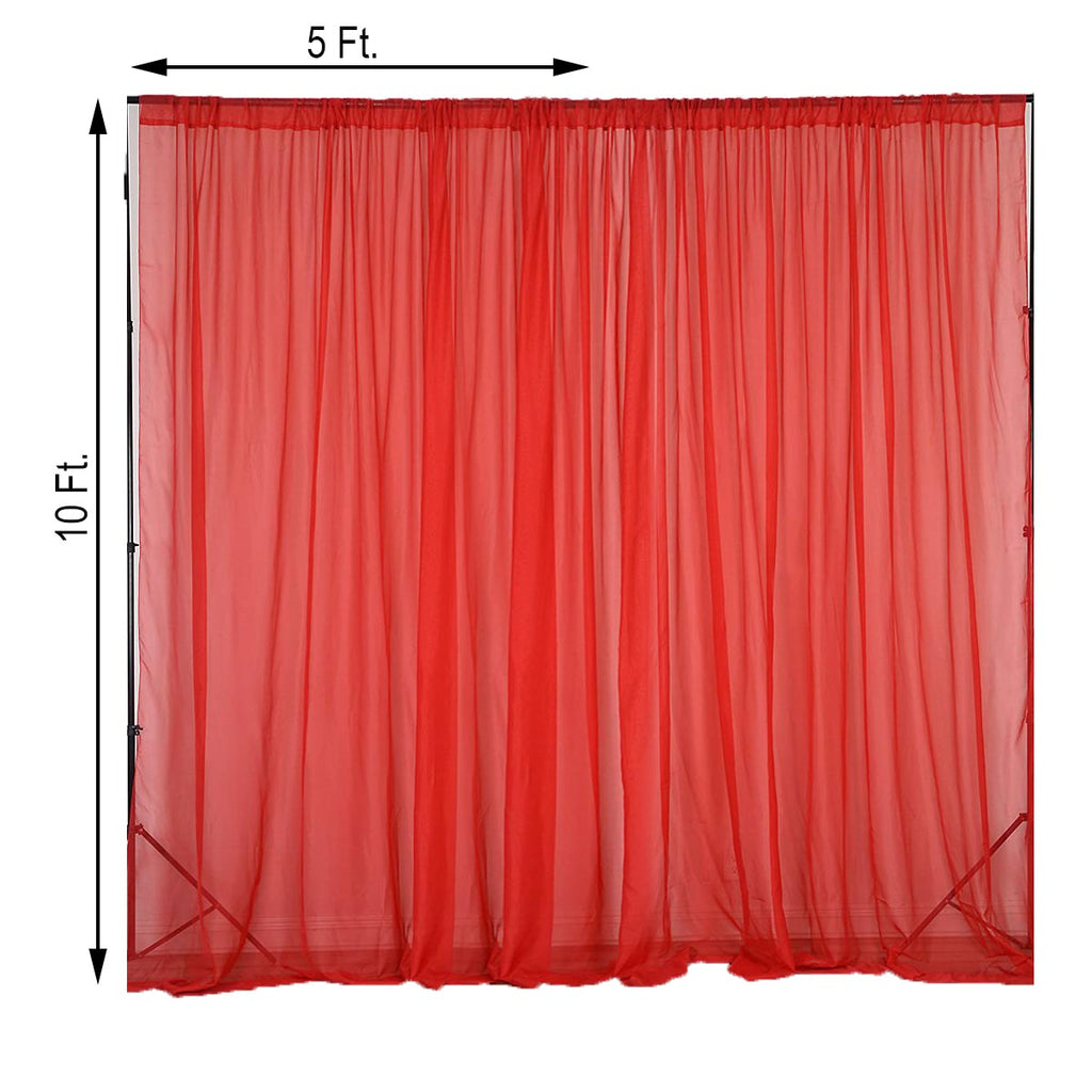 Red 108 inch Long Fire Treated NFPA 701 Velvet Curtain Panel w/Rod Pocket Drape 