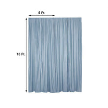 2 Pack | Dusty Blue Fire Retardant Polyester Curtain Panel Backdrops With Rod Pockets - 5ftx10ft