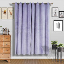 Lavender Soft Velvet Thermal Blackout Curtains With Chrome Grommet Window Treatment Panels