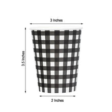 Black/White Checkered 9oz Paper Cups, Disposable Cups For Picnic, Birthday Party & All Purpose Use