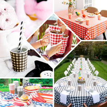 Black/White Checkered 9oz Paper Cups, Disposable Cups For Picnic, Birthday Party & All Purpose Use