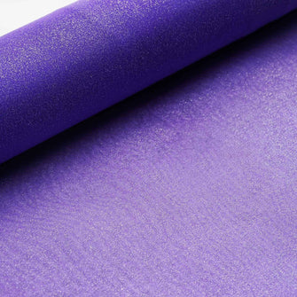 Glittering Organza Fabric Bolt - Purple-12"x10 YARDS#whtbkgd