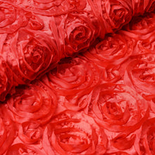 54" X 4 Yards Red Satin Rosette Fabric by the Bolt #whtbkgd