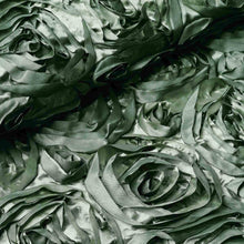 54" X 4 Yards Olive Green Satin Rosette Fabric by the Bolt #whtbkgd