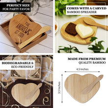 Brie My Heart Cheese Board Party Favor with Clear Gift Box, Ribbon & Thank You Tag