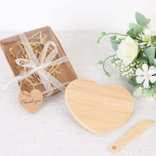 Brie My Heart Cheese Board Party Favor with Clear Gift Box, Ribbon & Thank You Tag