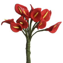 72 Handmade Red Calla Lily Flowers#whtbkgd