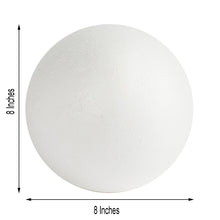 4 Pack | 8" White Styrofoam Filler Foam Beads Balls