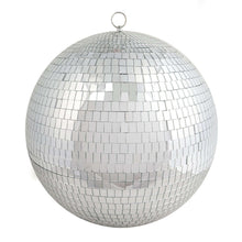 16 inches Silver Disco Mirror Ball - Large Disco Ball with Hanging Swivel Ring#whtbkgd