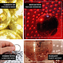 4 Pcs 8inches Groovy Glass Mirrored Disco Ball