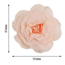 4 Pack 16" Large Real Touch Artificial Foam Craft Roses- Rose Gold | Blush