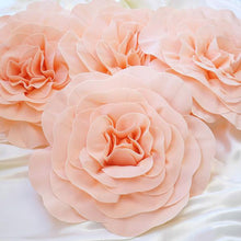 4 Pack 16" Large  Real Touch Artificial Foam Backdrop Craft Roses- Rose Gold | Blush
