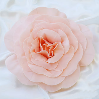 4 Pack 16" Large Real Touch Artificial Foam Craft Roses- Rose Gold | Blush#whtbkgd