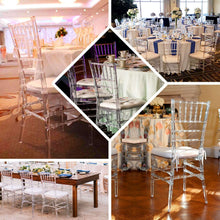 Resin Clear Chiavari Chair, Armless Stackable Chairs | eFavorMart