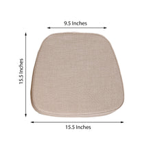 2inch Thick Burlap Cushion for Beechwood Chairs - Natural