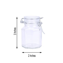 12 Pack 4 Oz Clear Hexagon Glass Jars
