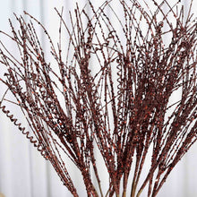 12 x Wavy Glittered Stems - Chocolate