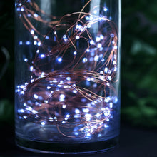 8FT | 200 LED | Waterfall Lights | 10 Strands | Copper Spray Strands | Battery Operated Fairy lights | White