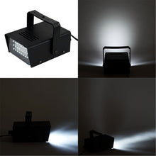35W Mini Strobe Light with 24 Bright White LEDs, Stage Uplight with Variable Flash & Speed Control